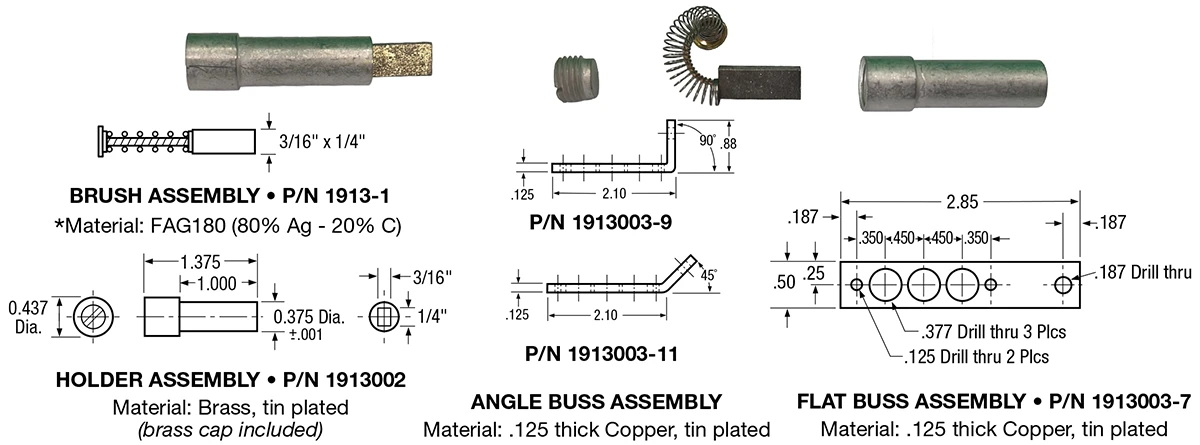10-amp slip ring brush