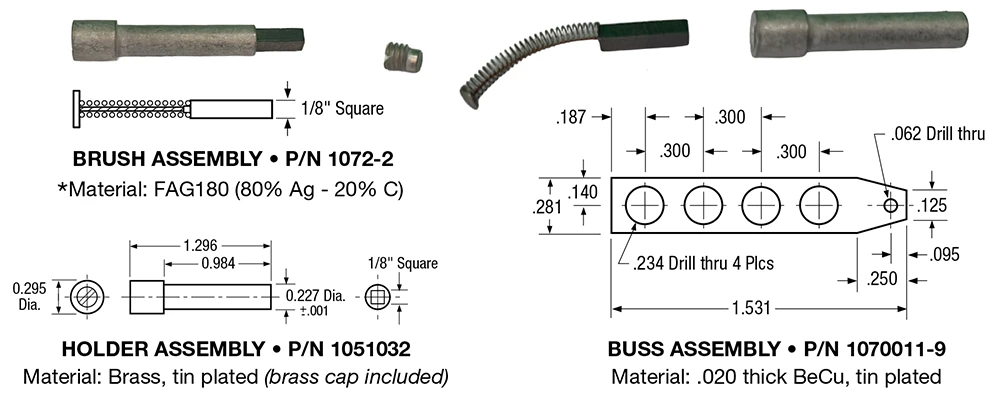 4-amp slip ring brush