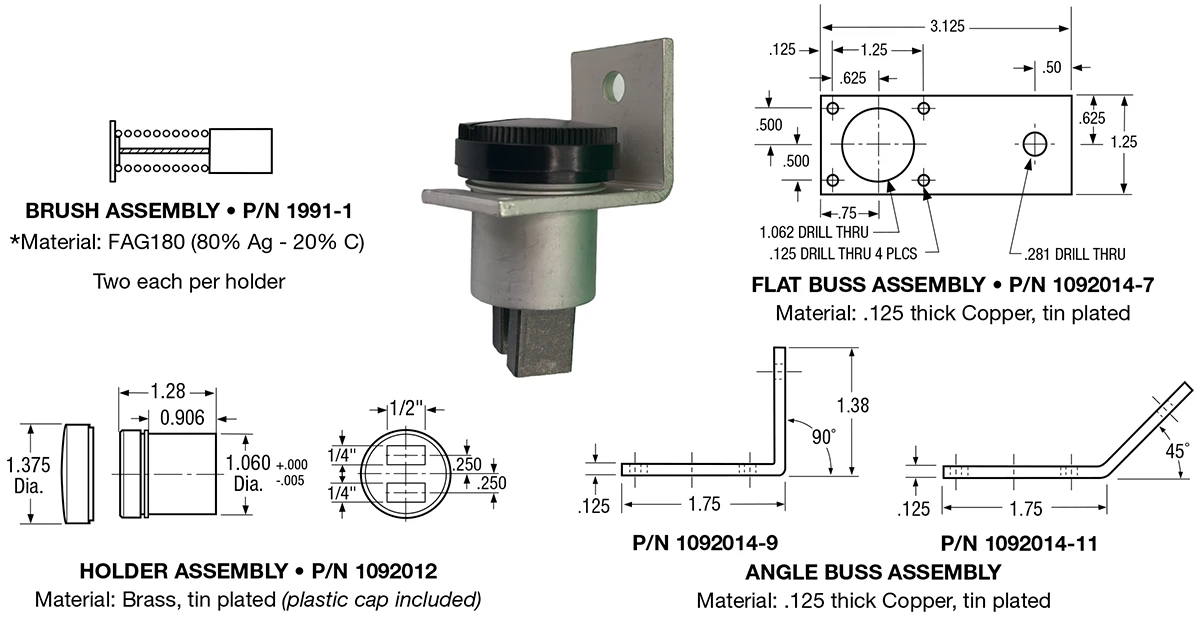 50-amp slip ring brush